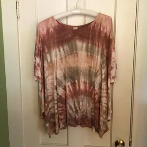 Hand Dyed Bamboo 3/4 Dolman Sleeve Top